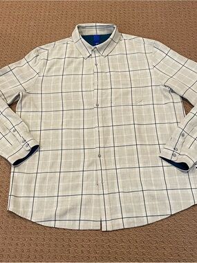 Kit and Ace Men's Windowpane Button-Up Shirt